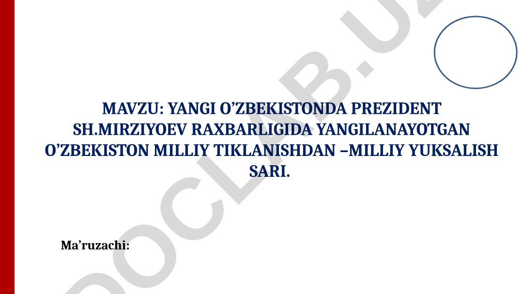 YANGI O’ZBEKISTONDA PREZIDENT SH.MIRZIYOEV RAXBARLIGIDA YANGILANAYOTGAN O’ZBEKISTON MILLIY TIKLANISHDAN –MILLIY YUKSALISH SARI
