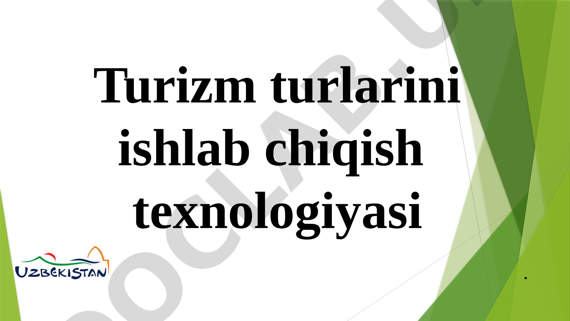 Turizm marshrutlari taqdimoti