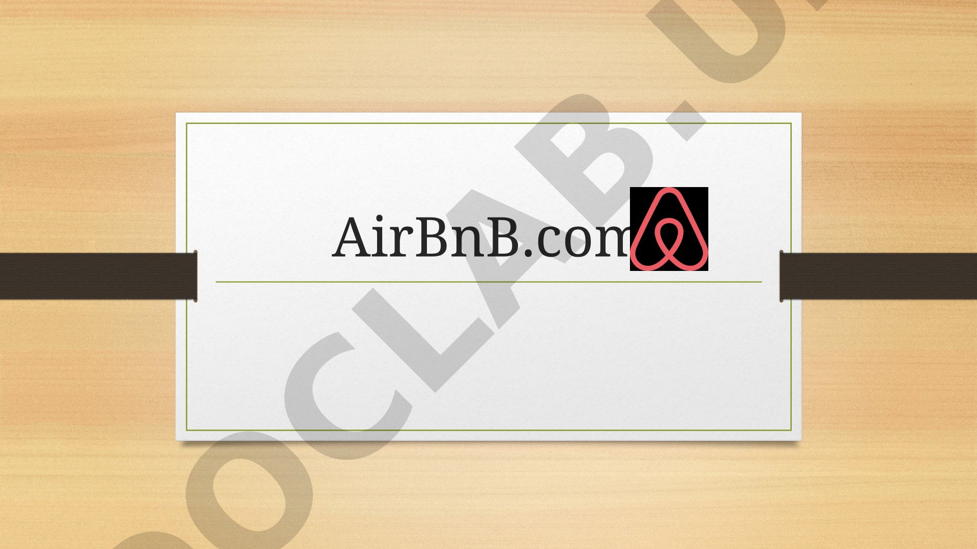 Airbnb platformasi haqida taqdimot