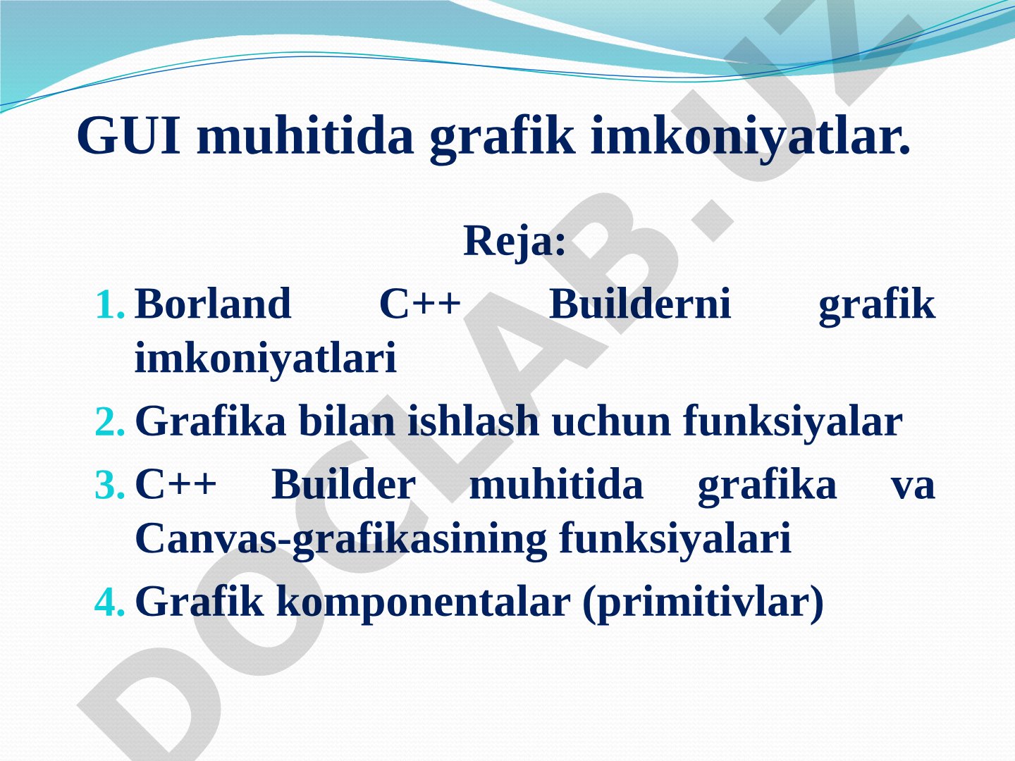 C++ Builder grafik imkoniyatlari taqdimoti