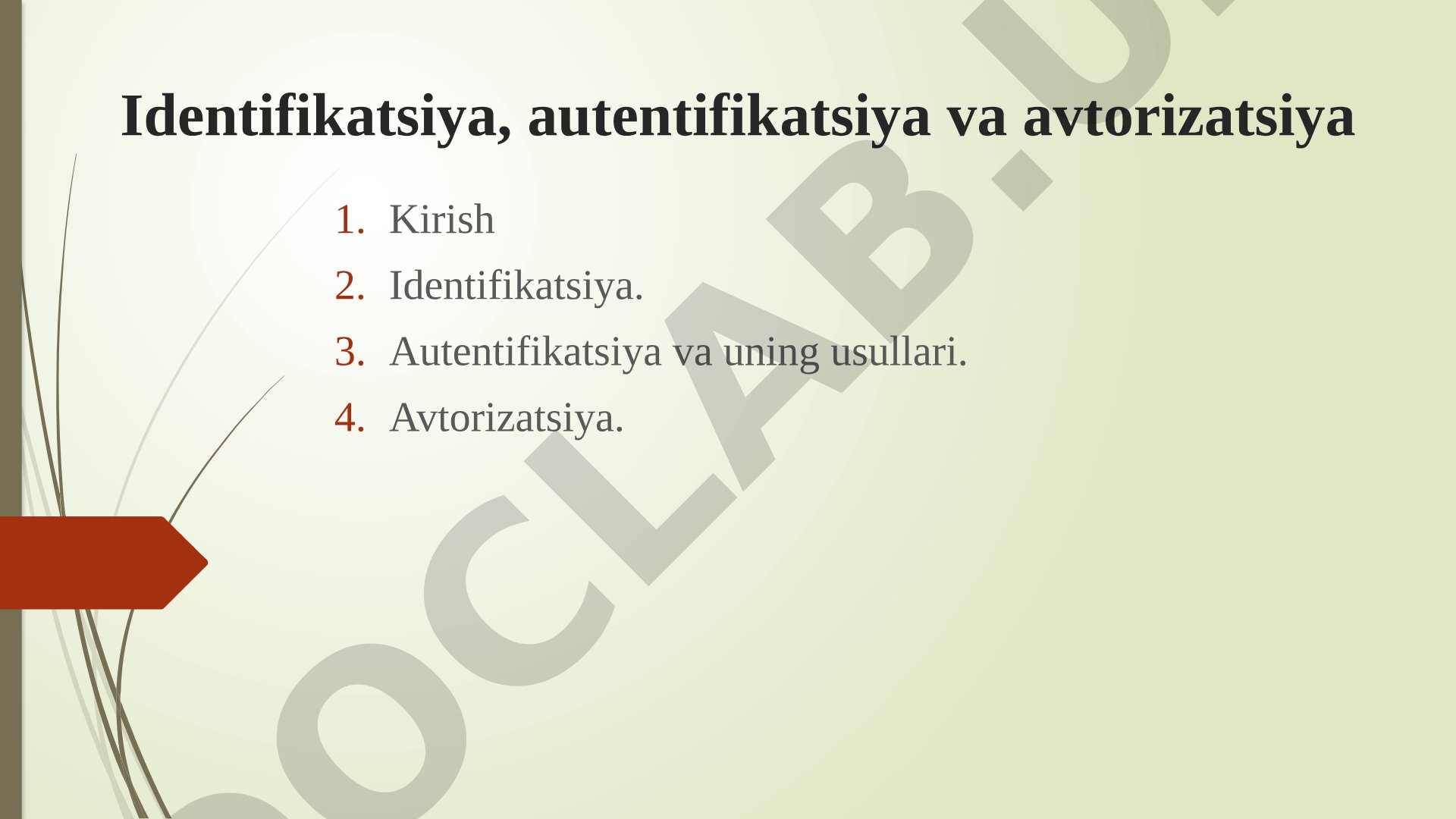 Identifikatsiya va autentifikatsiya taqdimoti