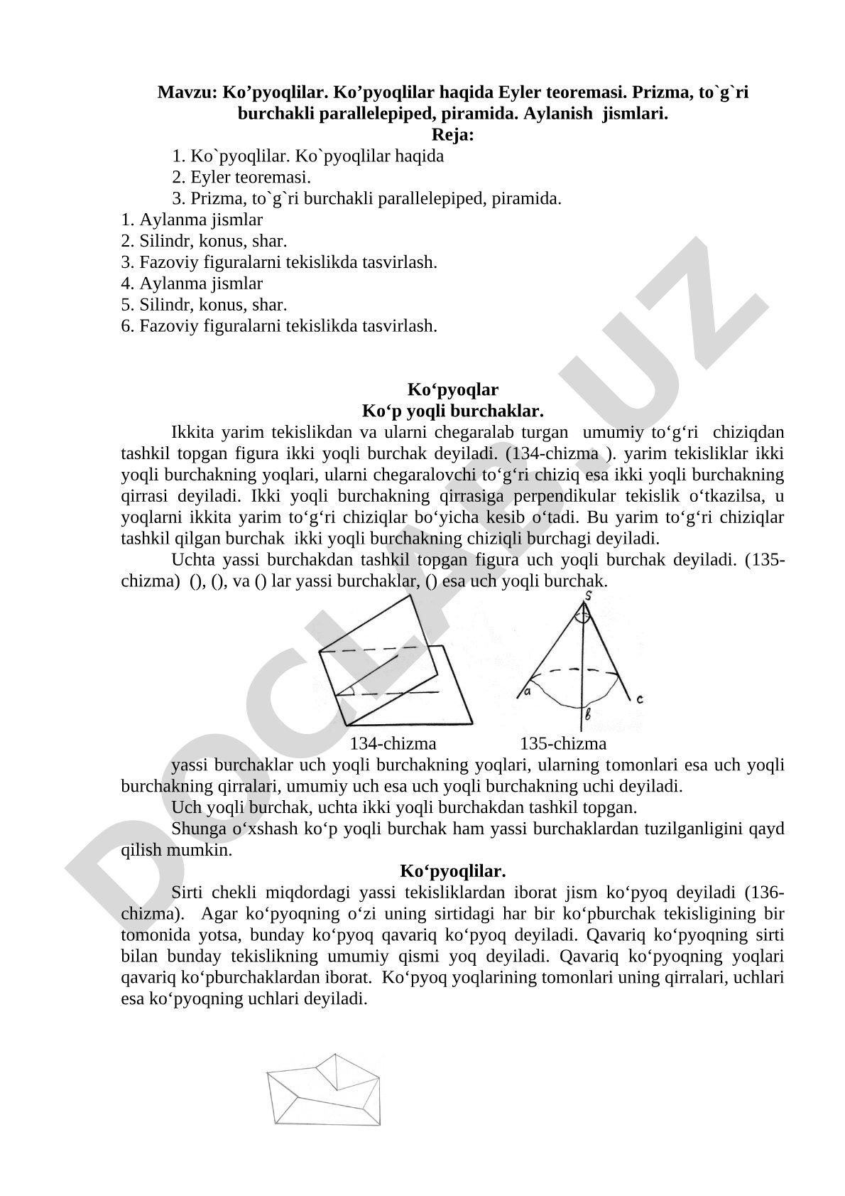 Geometriya kurs ishi