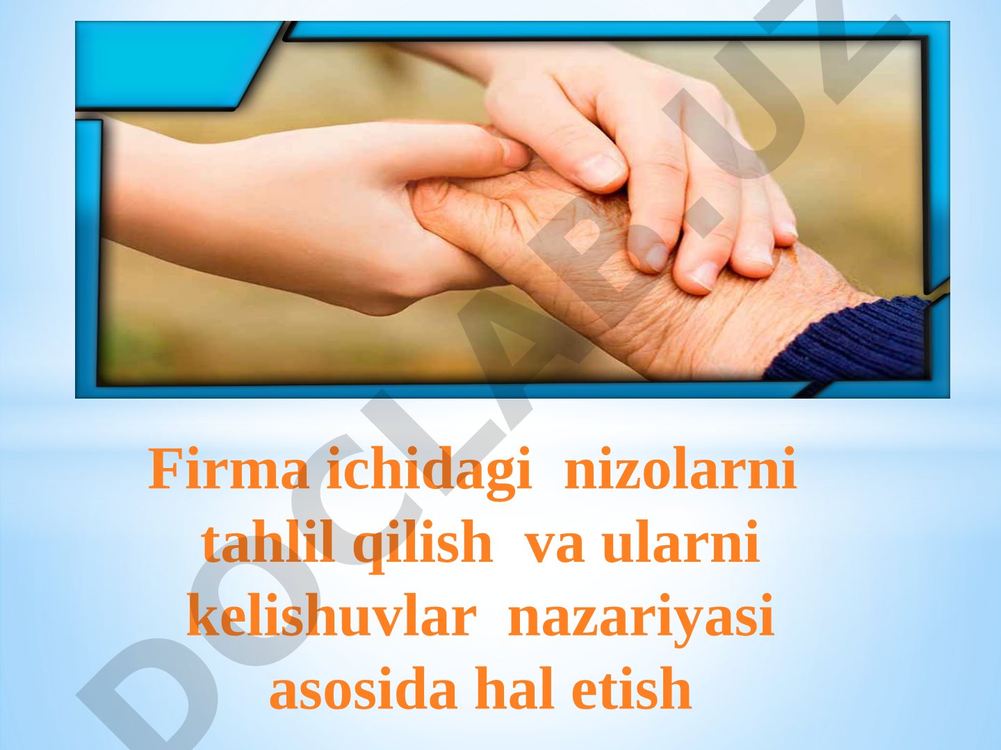 Firma ichidagi nizolarni tahlil qilish taqdimoti