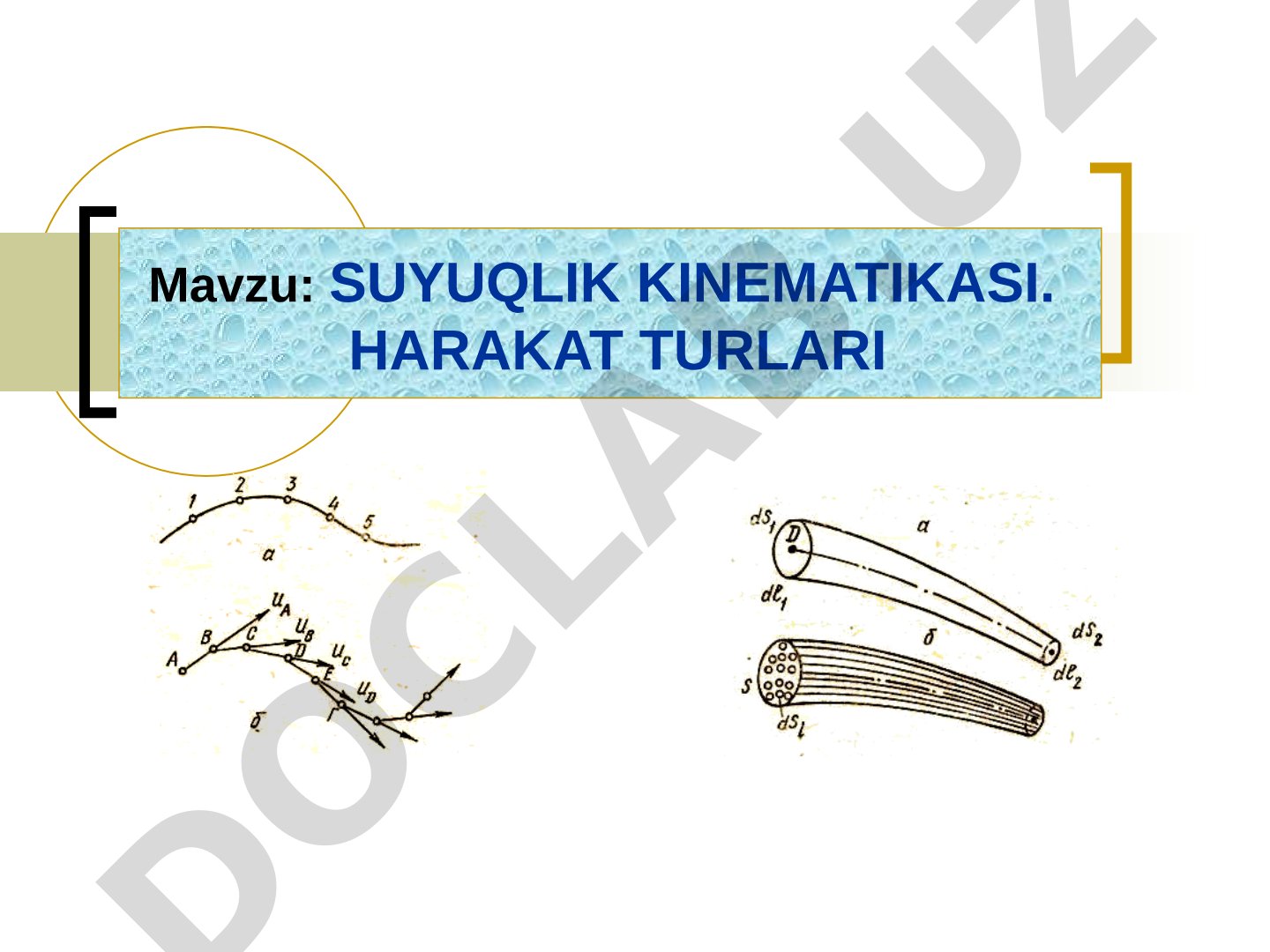 Suyuqlik kinematikasi. Harakat turlari