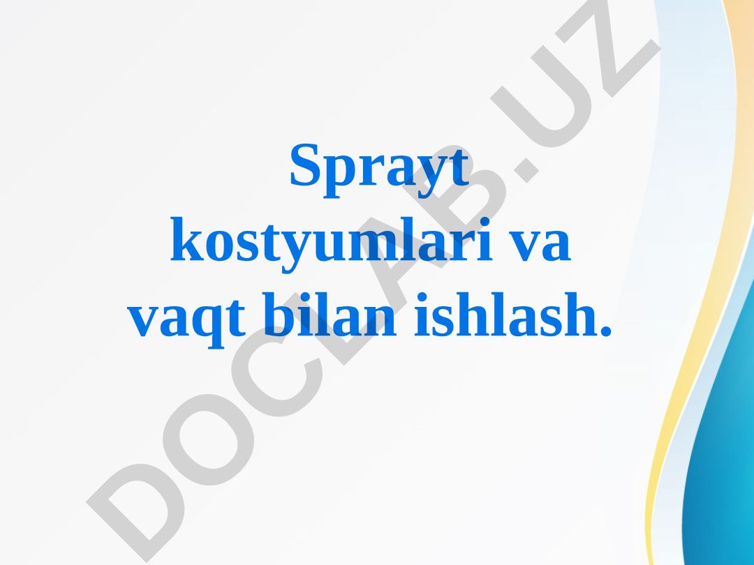 Scratch dasturida kostyumlar va vaqt bilan ishlash