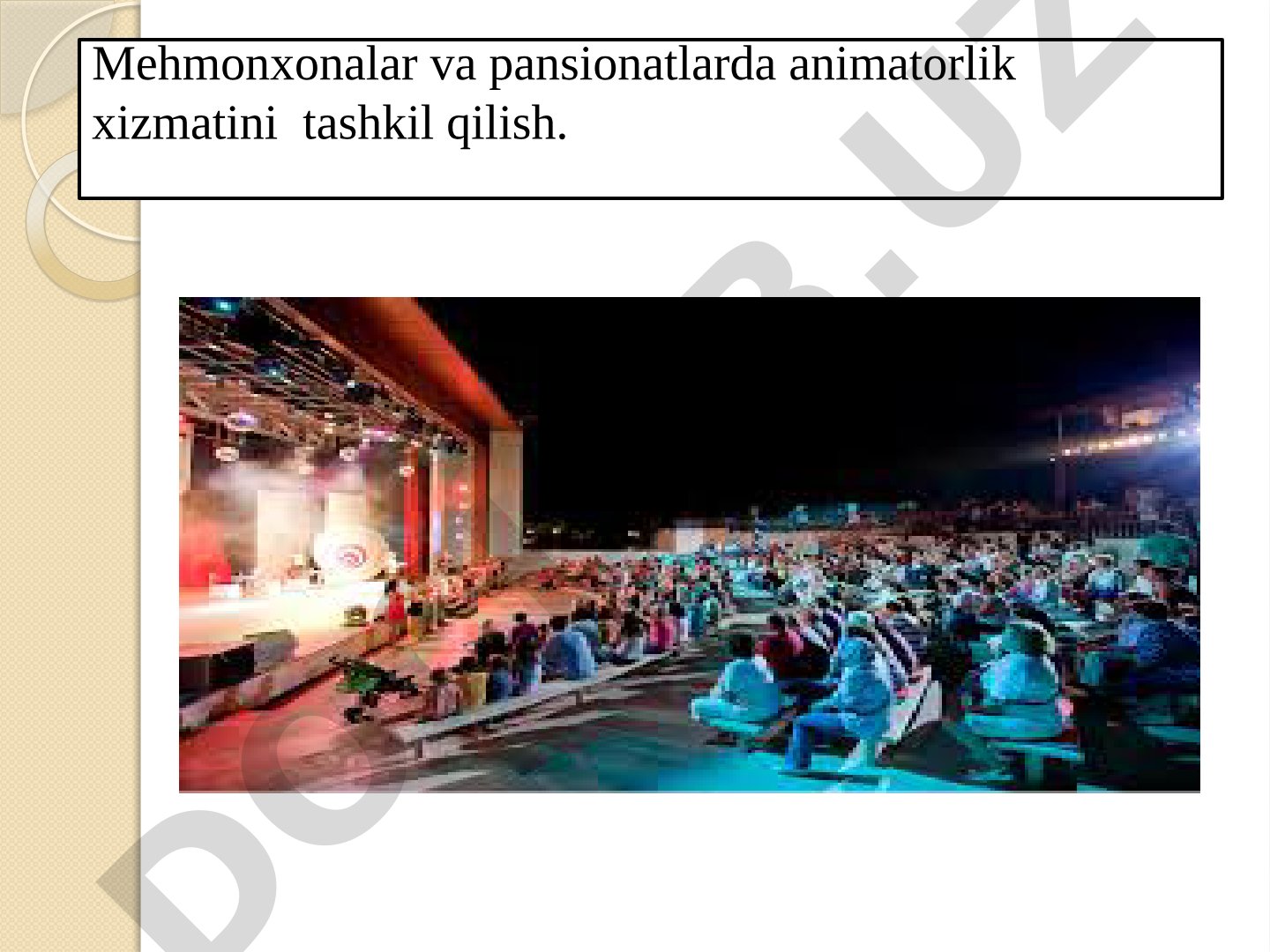 Mehmonxona animatsiyasi taqdimoti