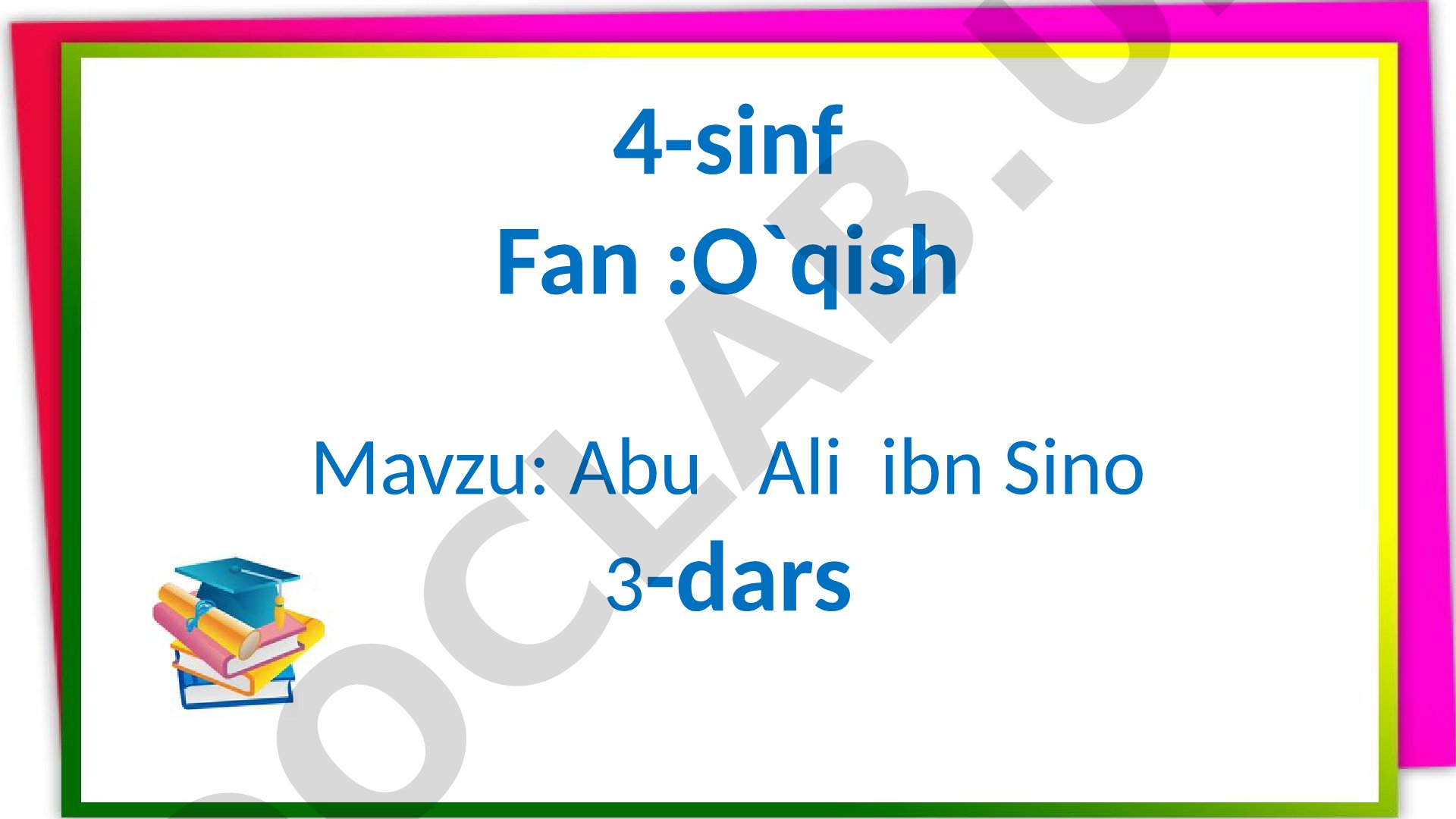 Abu Ali ibn Sino 3-dars