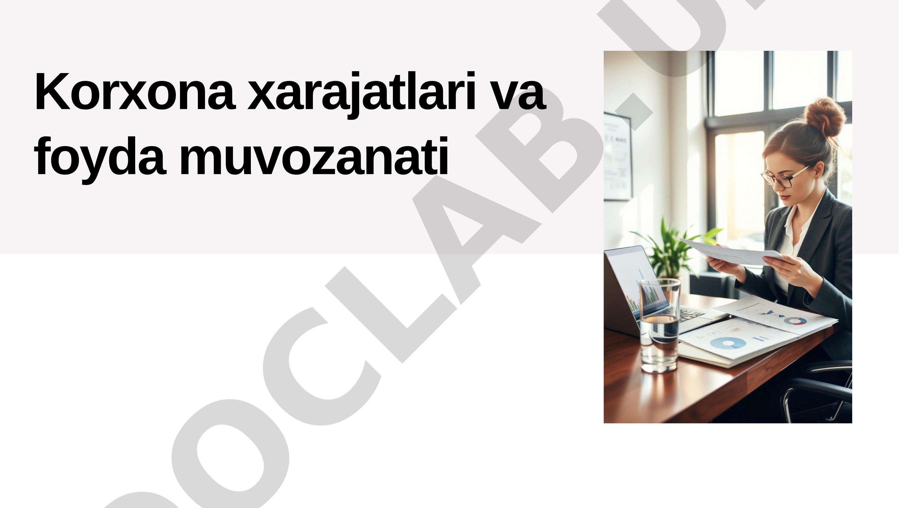 Korxona xarajatlari taqdimoti