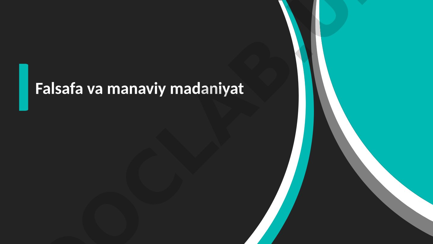 Falsafa va ma'naviy madaniyat