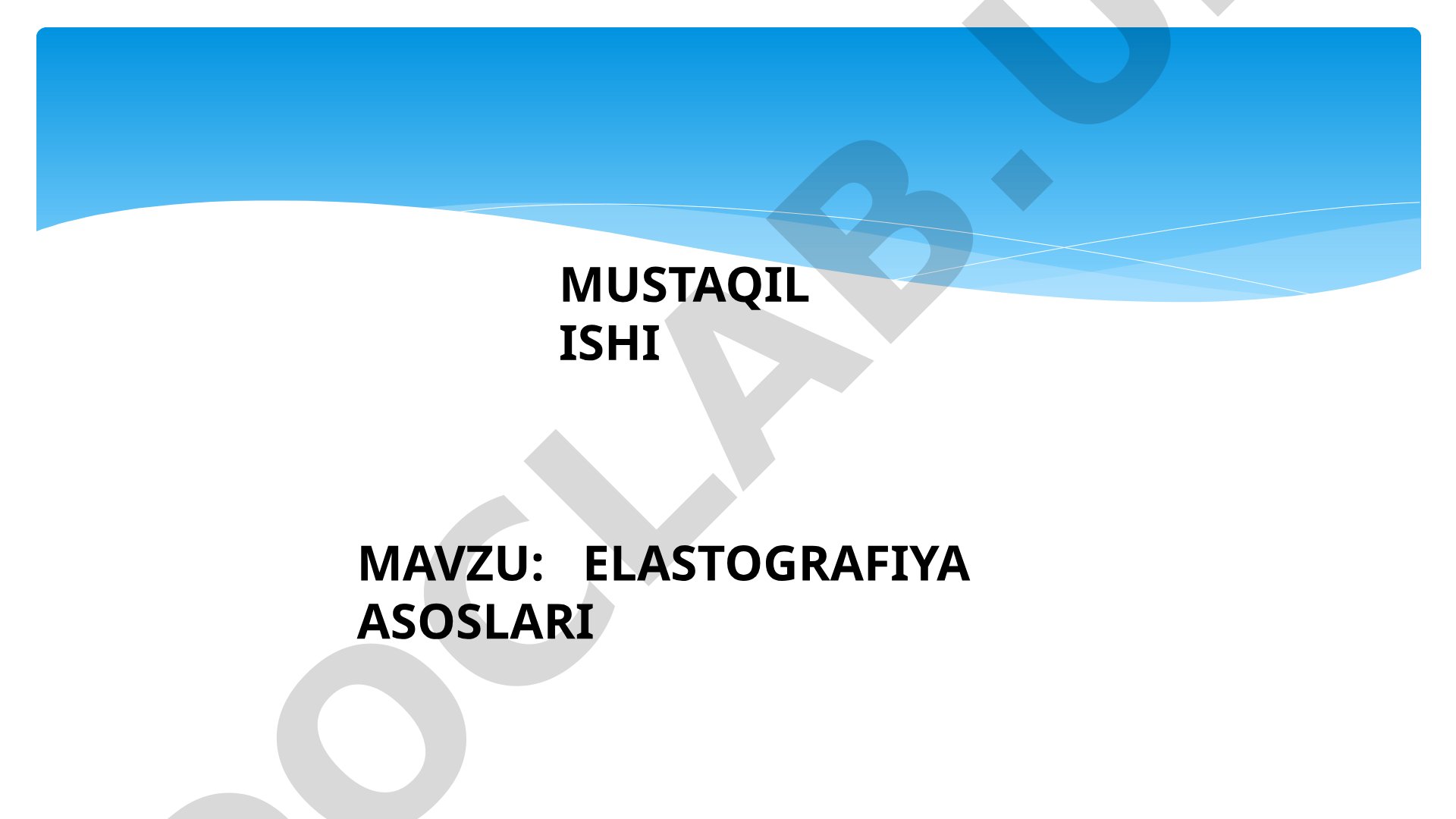 Elastografiya asoslari