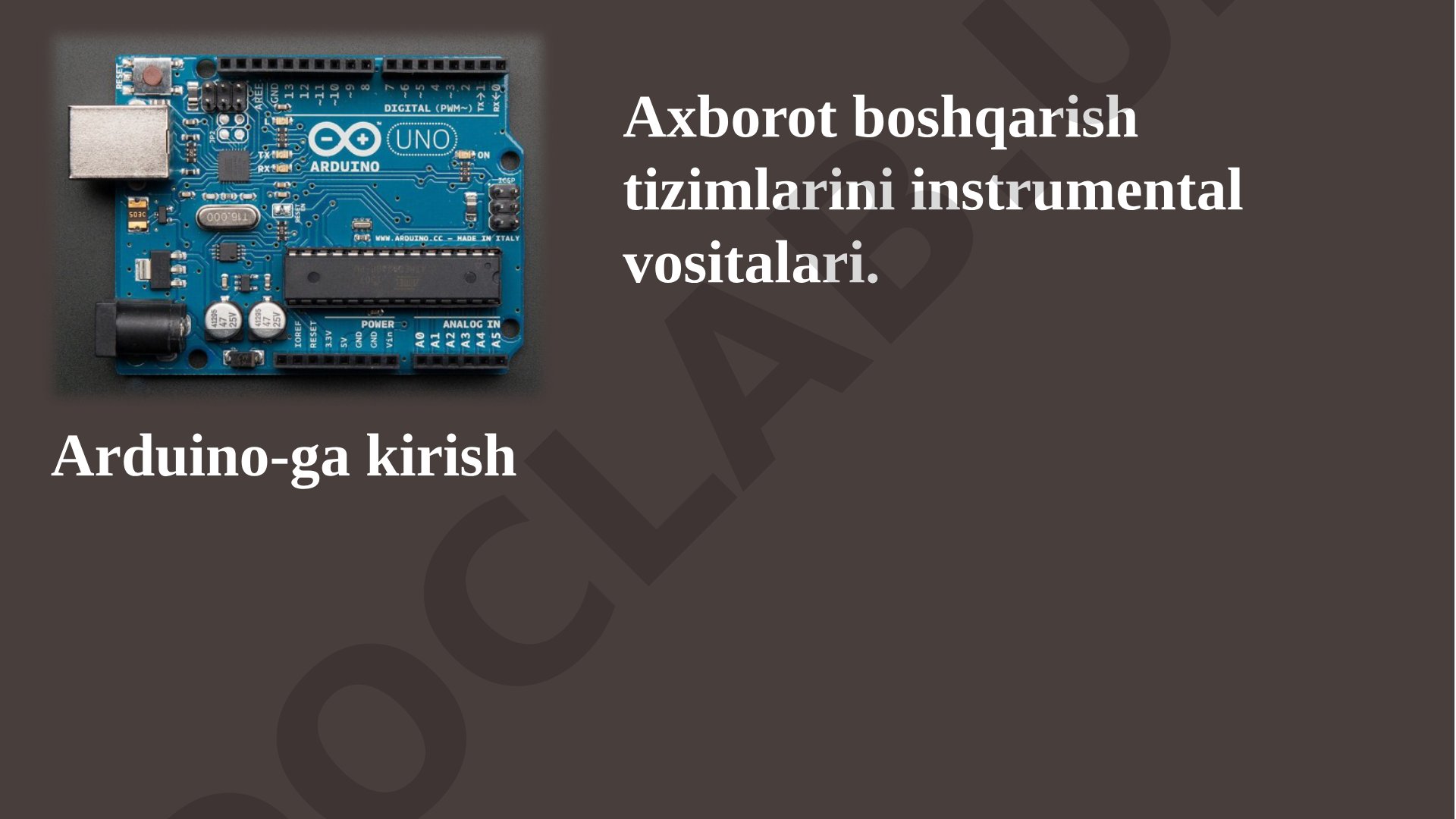 Arduino platformasi taqdimoti