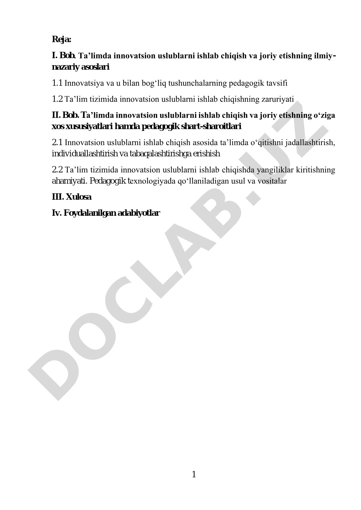 Ta'limda innovatsion uslublarni ishlab chiqish va joriy etishning ilmiy-nazariy asoslari