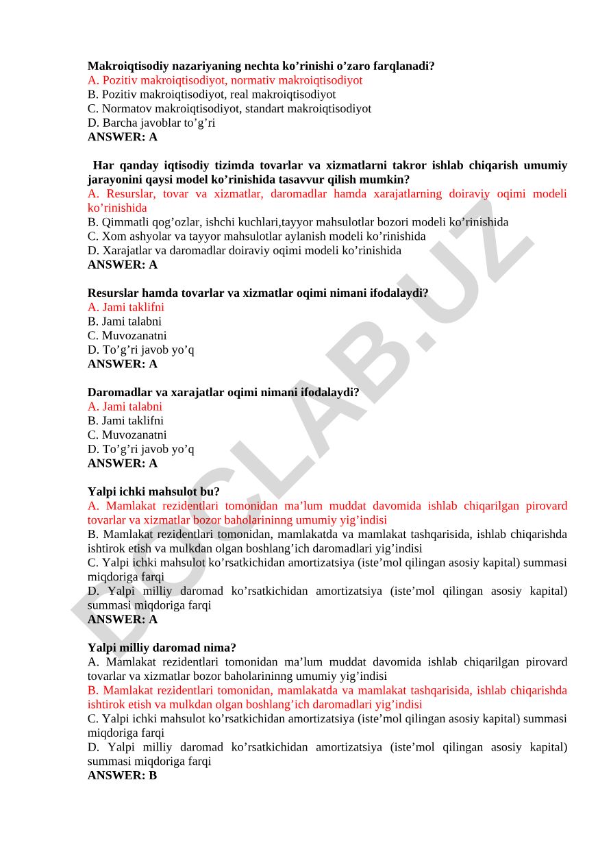 Makroiqtisodiy nazariya va iqtisodiy tizim modellari