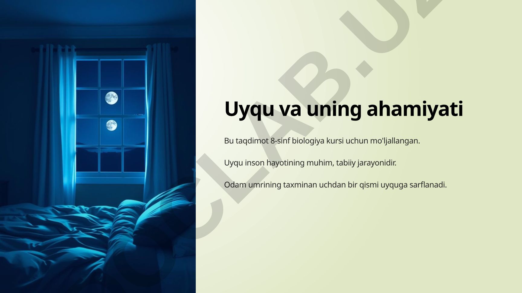 Uyqu va uning ahamiyati
