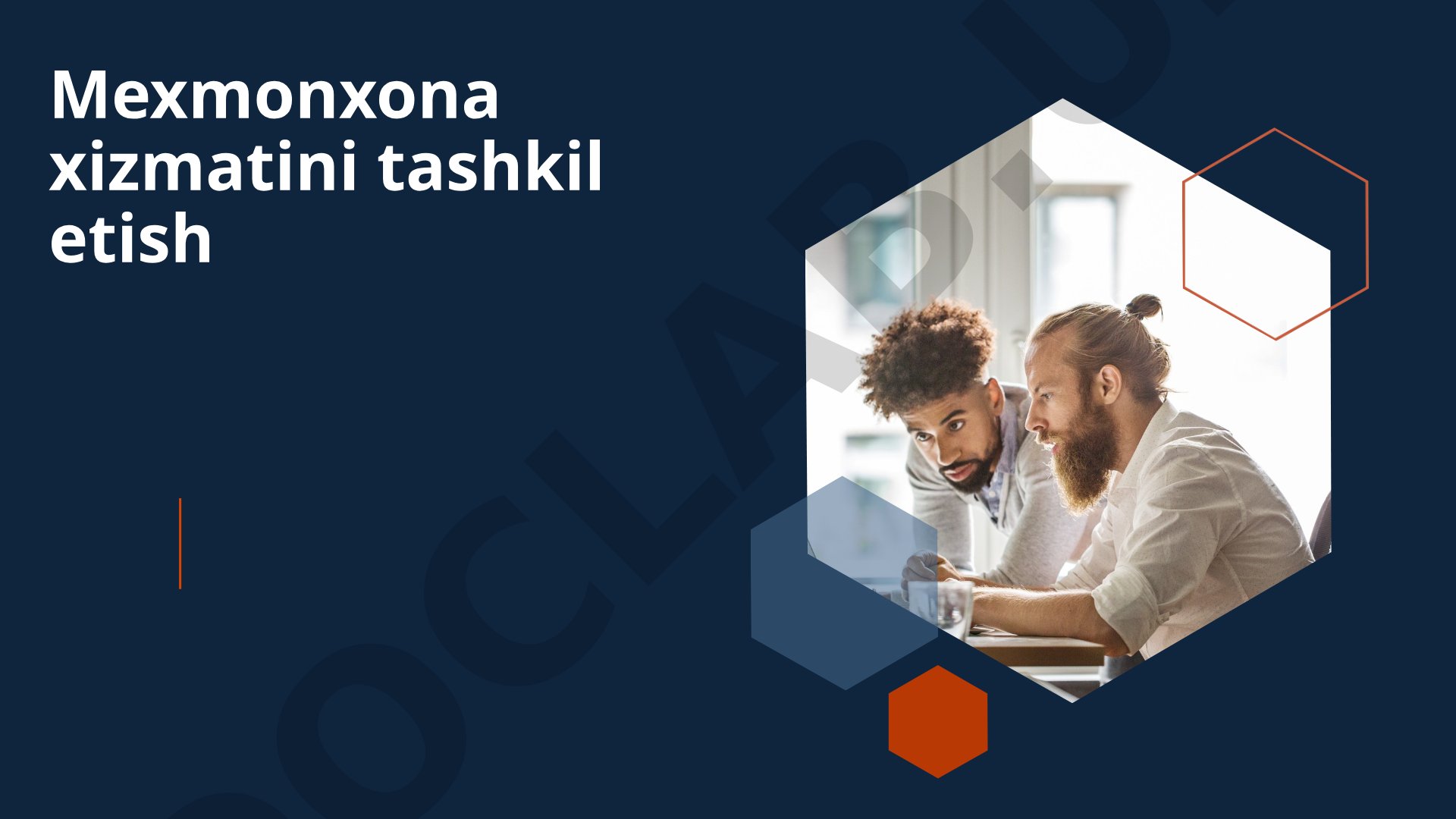 Mexmonxona xizmati tashkil etish taqdimoti