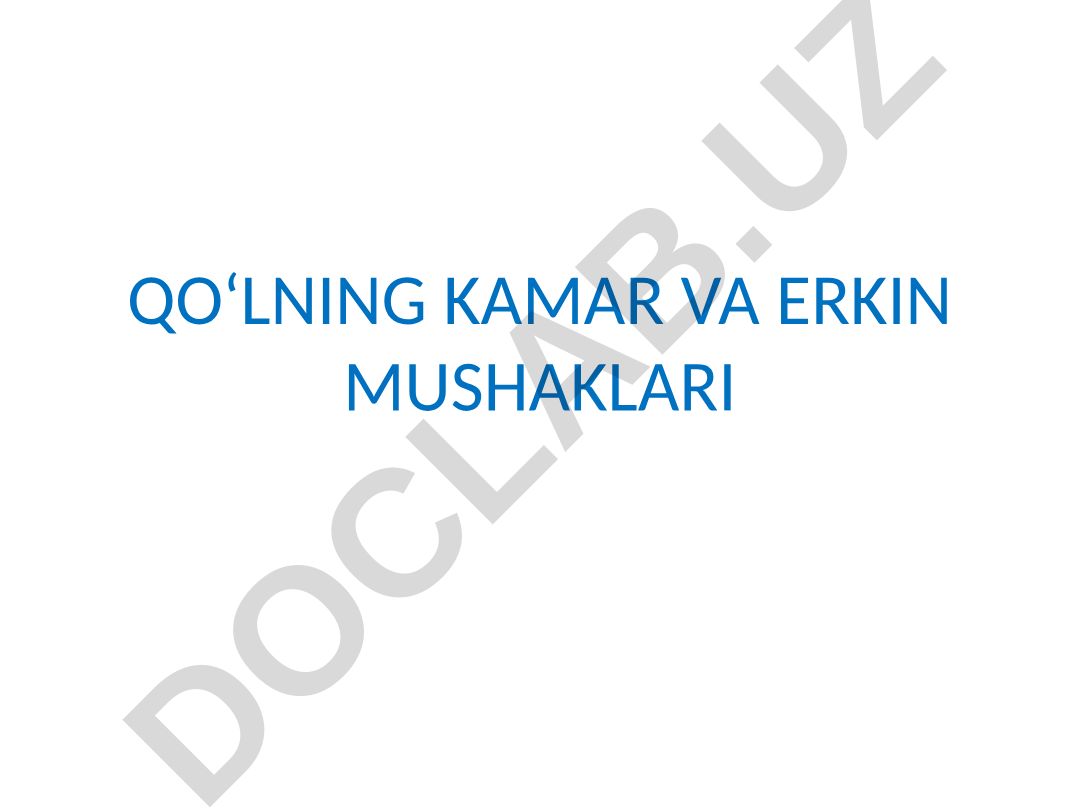 Qo‘lning kamar va erkin mushaklari: yelka kamari mushaklarining tuzilishi va vazifalari