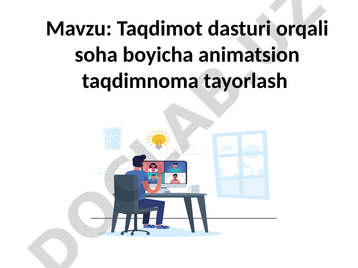 PowerPoint animatsiyali taqdimot rejasi