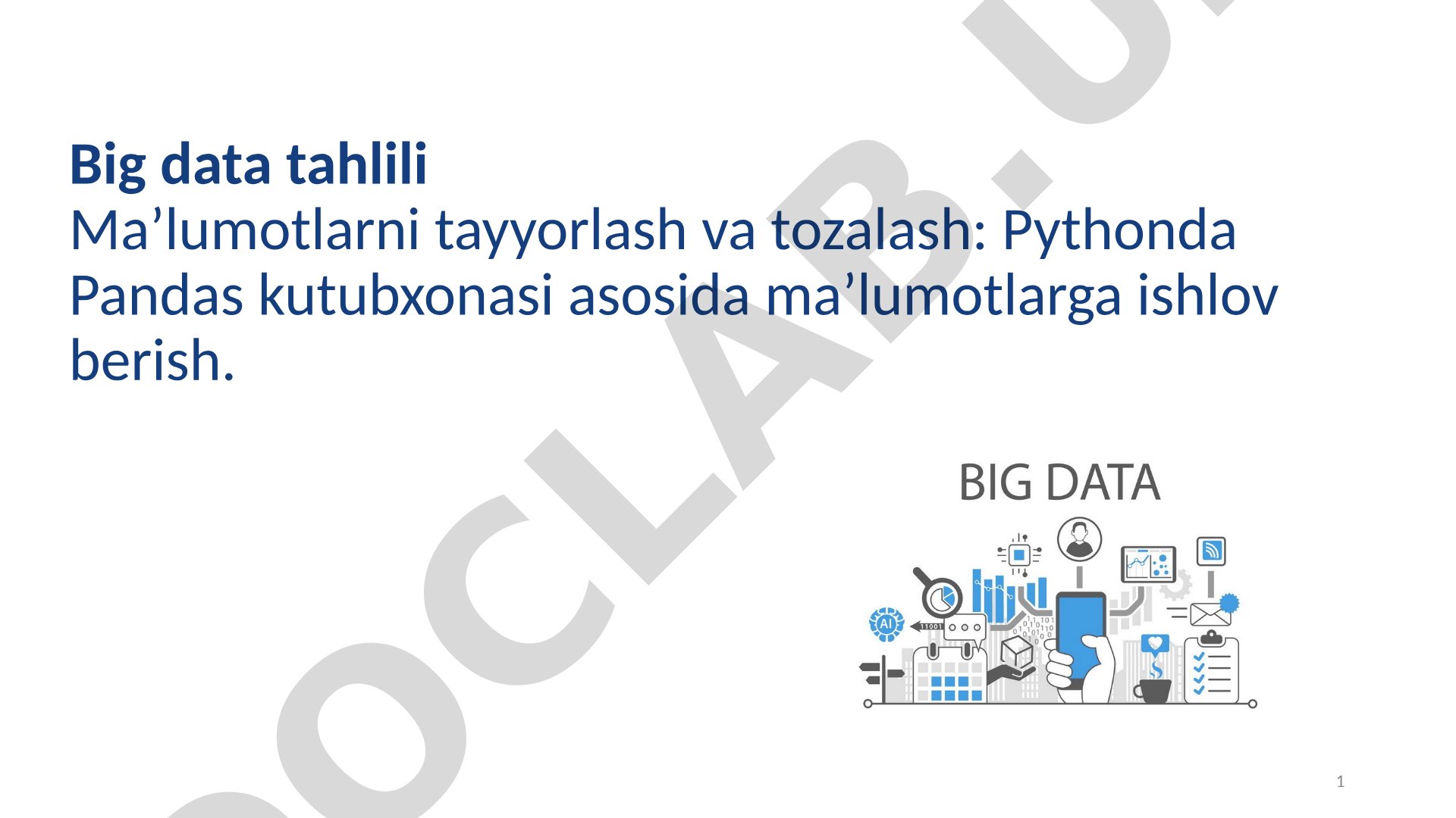 Big data tahlili taqdimoti