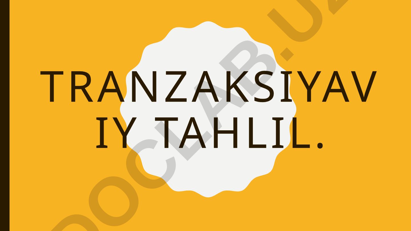 Tranzaksiyaviy tahlil