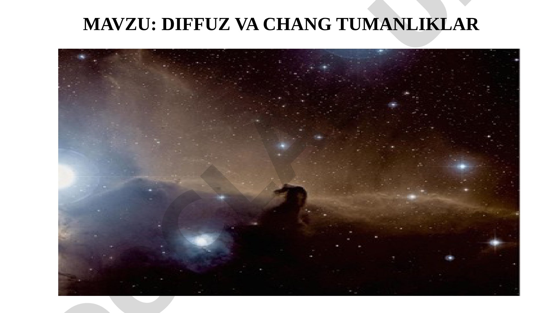 Chang tumanliklari haqida taqdimot