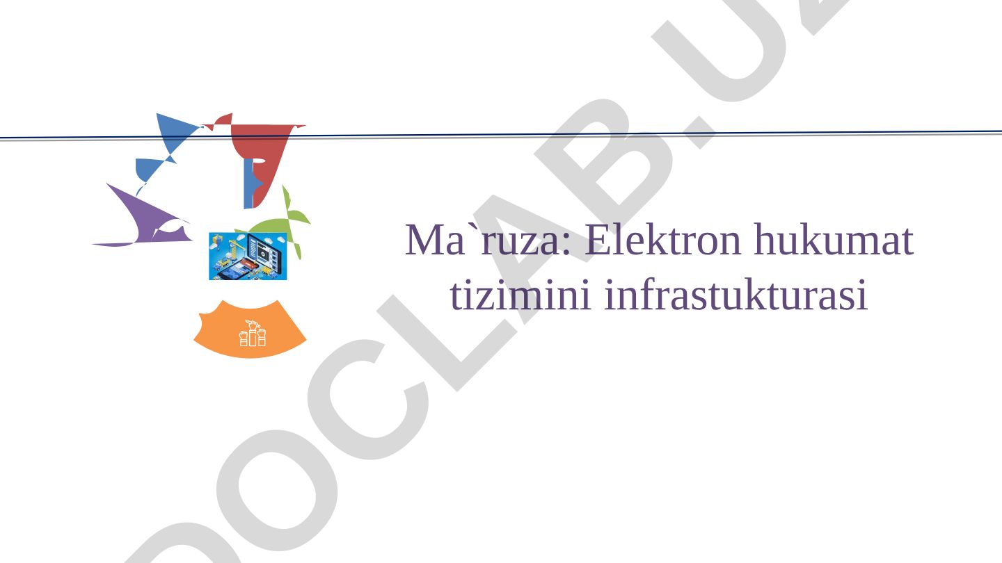 Elektron hukumat tizimini infrastukturasi