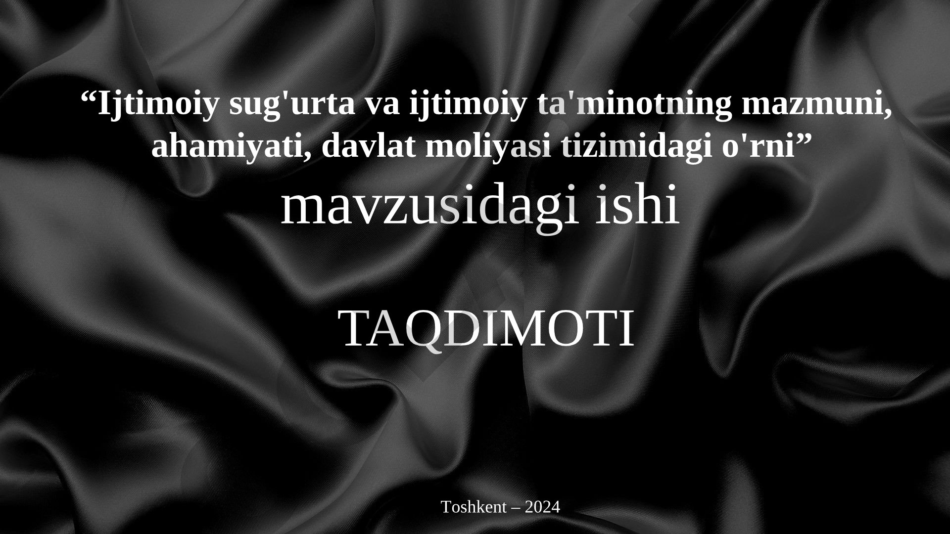 Ijtimoiy sug'urta va ijtimoiy ta'minotning mazmuni, ahamiyati, davlat moliyasi tizimidagi o'rni