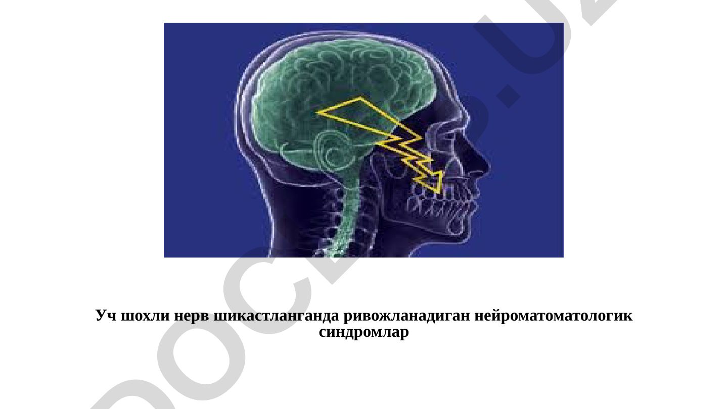 Уч шохли нерв невралгияси ва анатомик таркиби