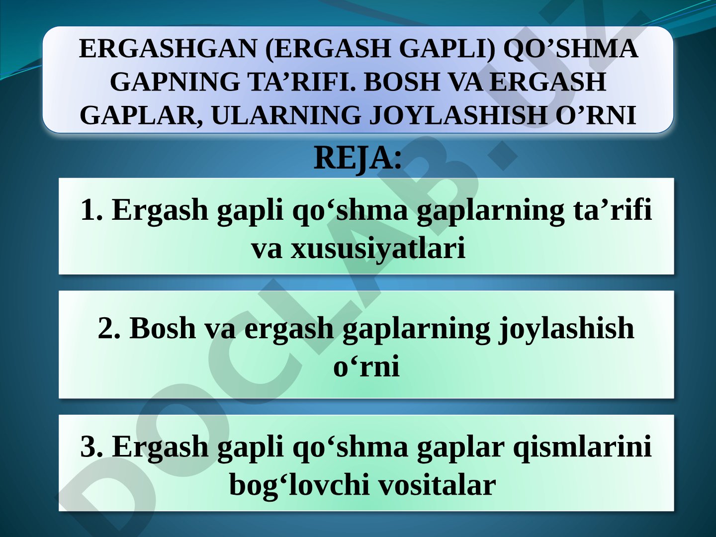 Ergash gapli qo'shma gap ta'rifi