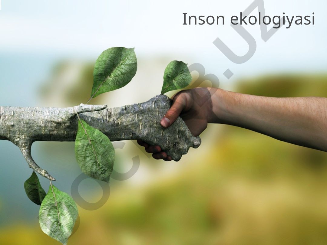 Inson ekologiyasi va antropoekologik sistemalar