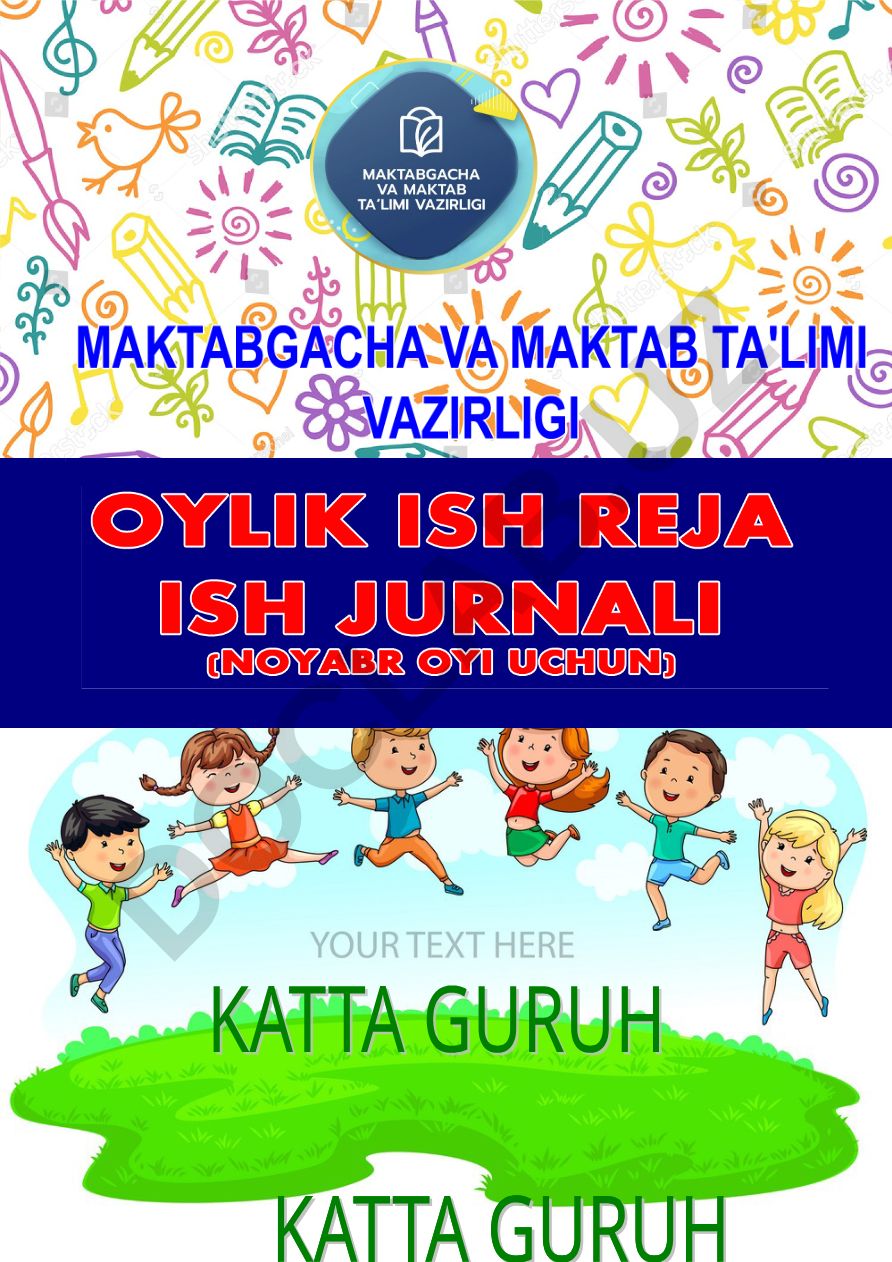 Maktabgacha ta'lim tashkiloti katta guruh tarbiyachisining 2025-2026-o'quv yili ish jurnali