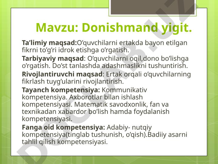 Donishmand yigit