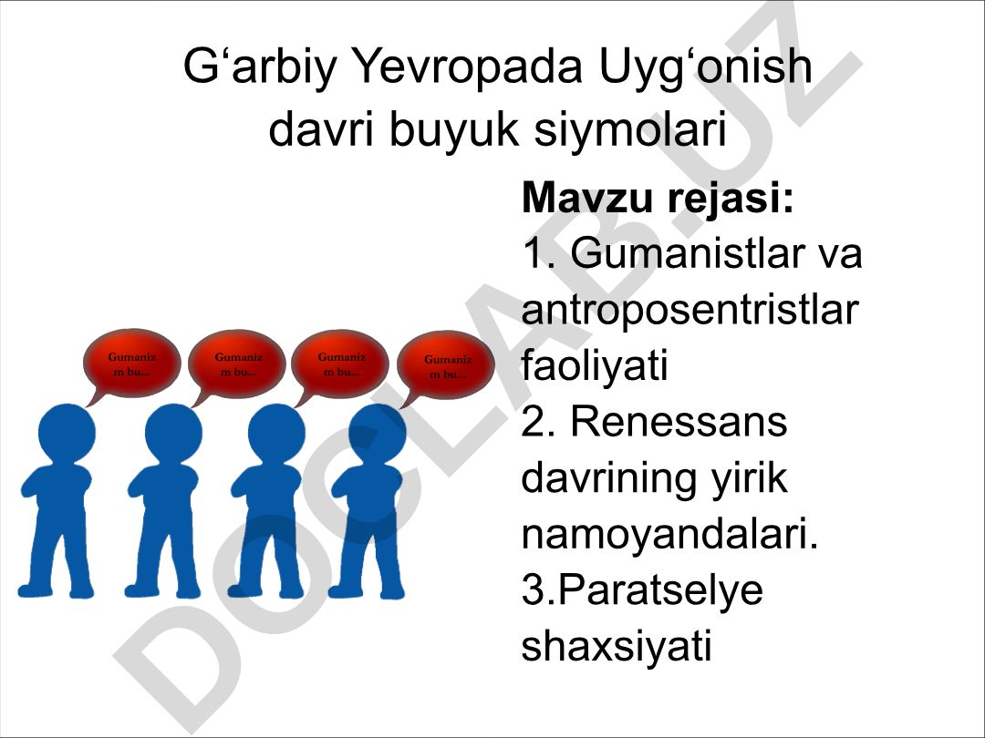 G‘arbiy Yevropada Uyg‘onish davri buyuk siymolari