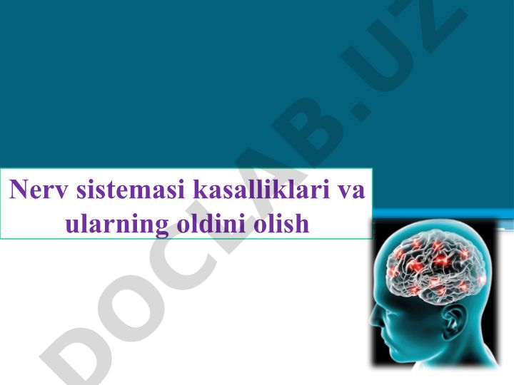 Nerv sistemasi kasalliklari va ularning oldini olish