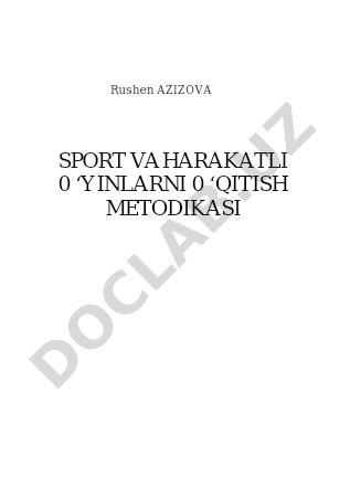 Sport va harakatli o'yinlarni o'qitish metodikasi: Qo'l to'pi o'yini texnikasi va taktikasi