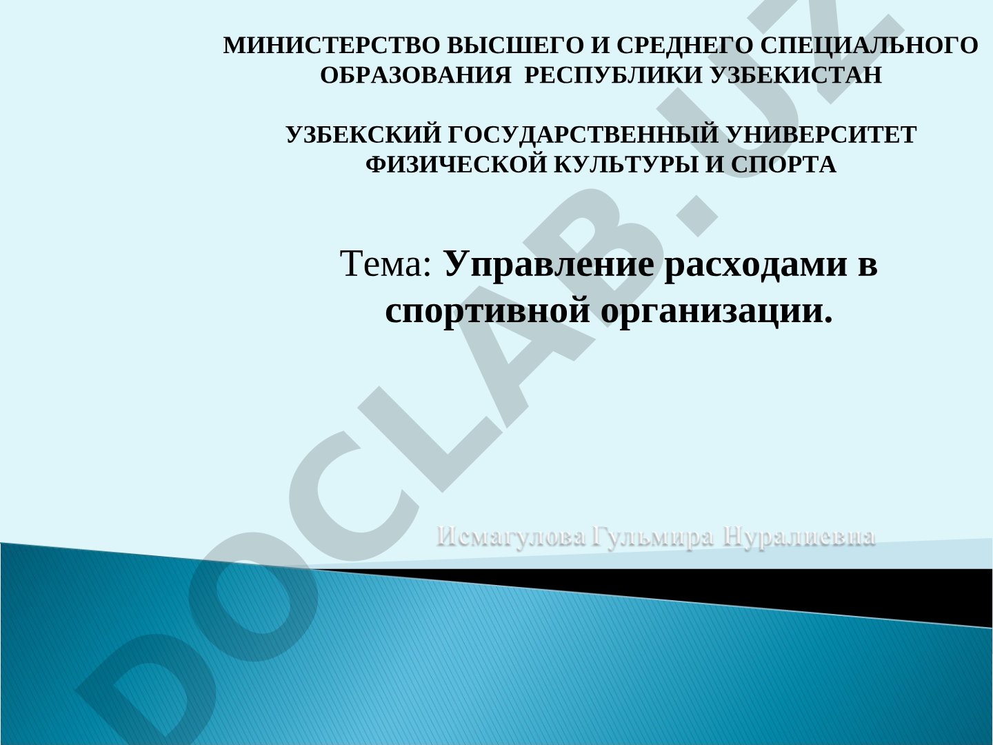 Управление расходами в спортивной организации