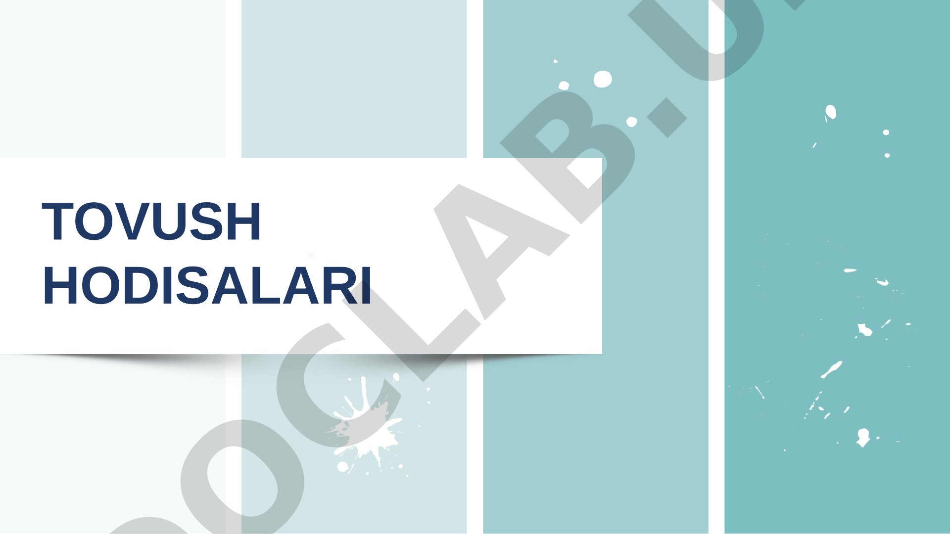 Tovush hodisalari