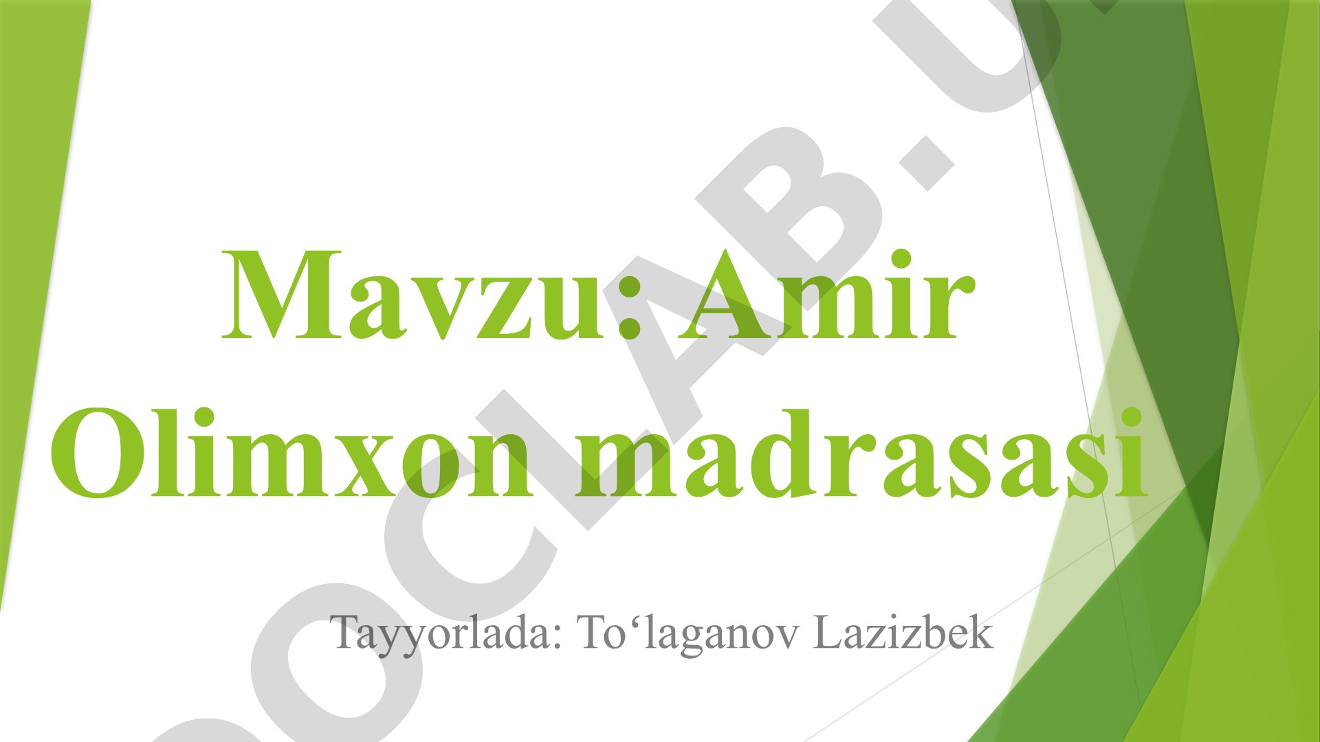 Amir Olimxon madrasasi