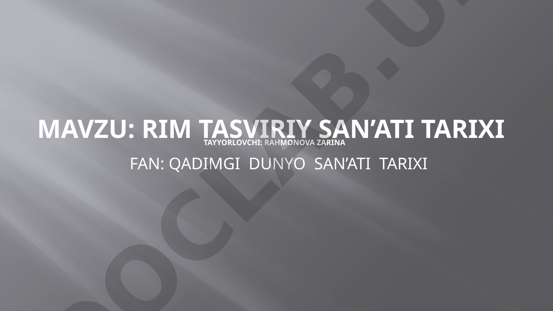 Rim tasviriy san'ati tarixi