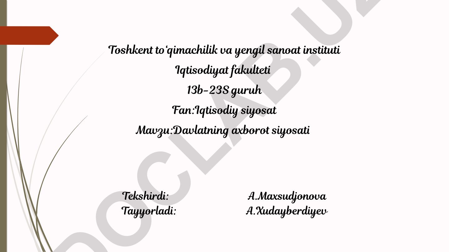 Davlatning axborot siyosati