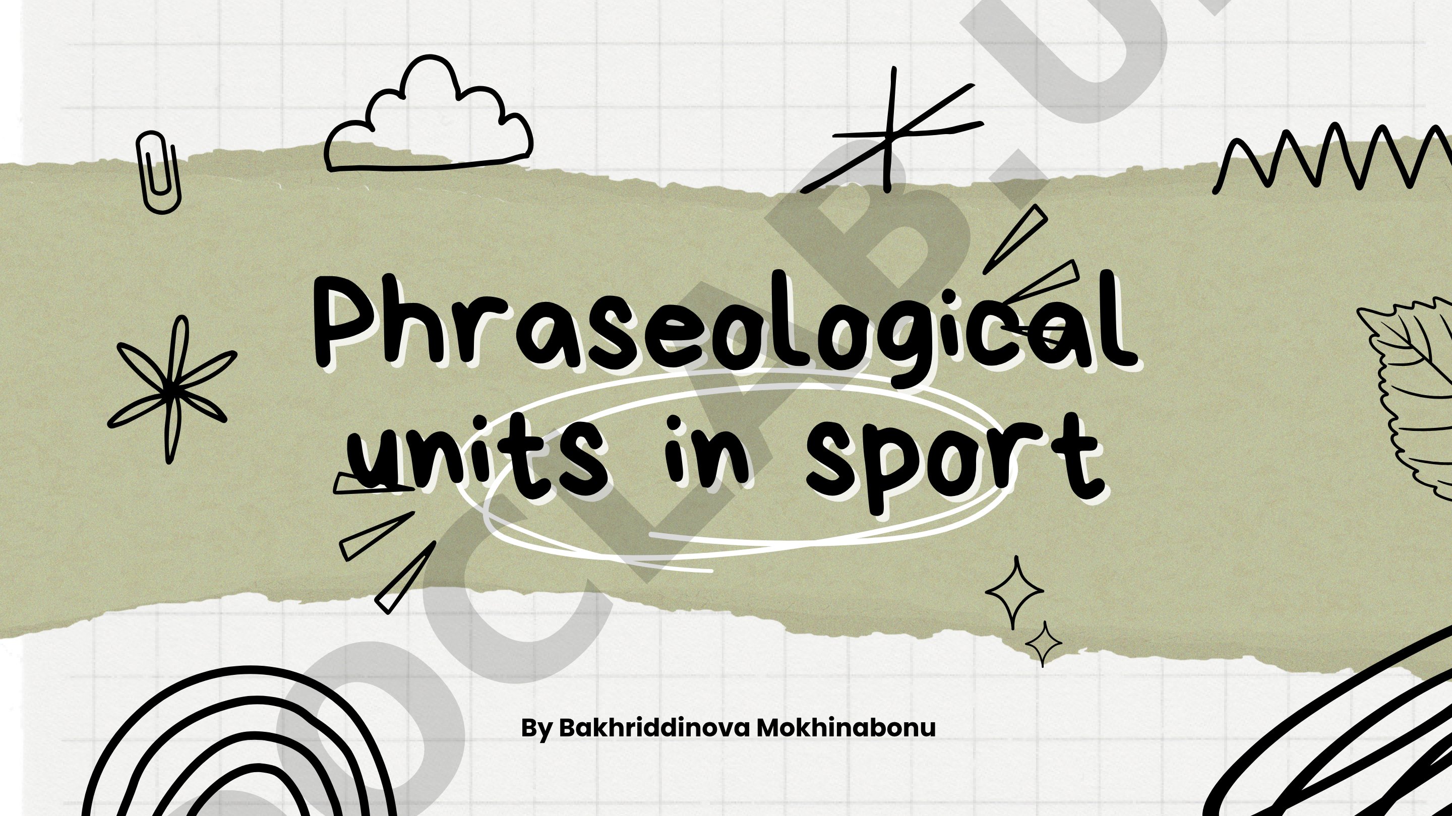 Phraseological units in sport