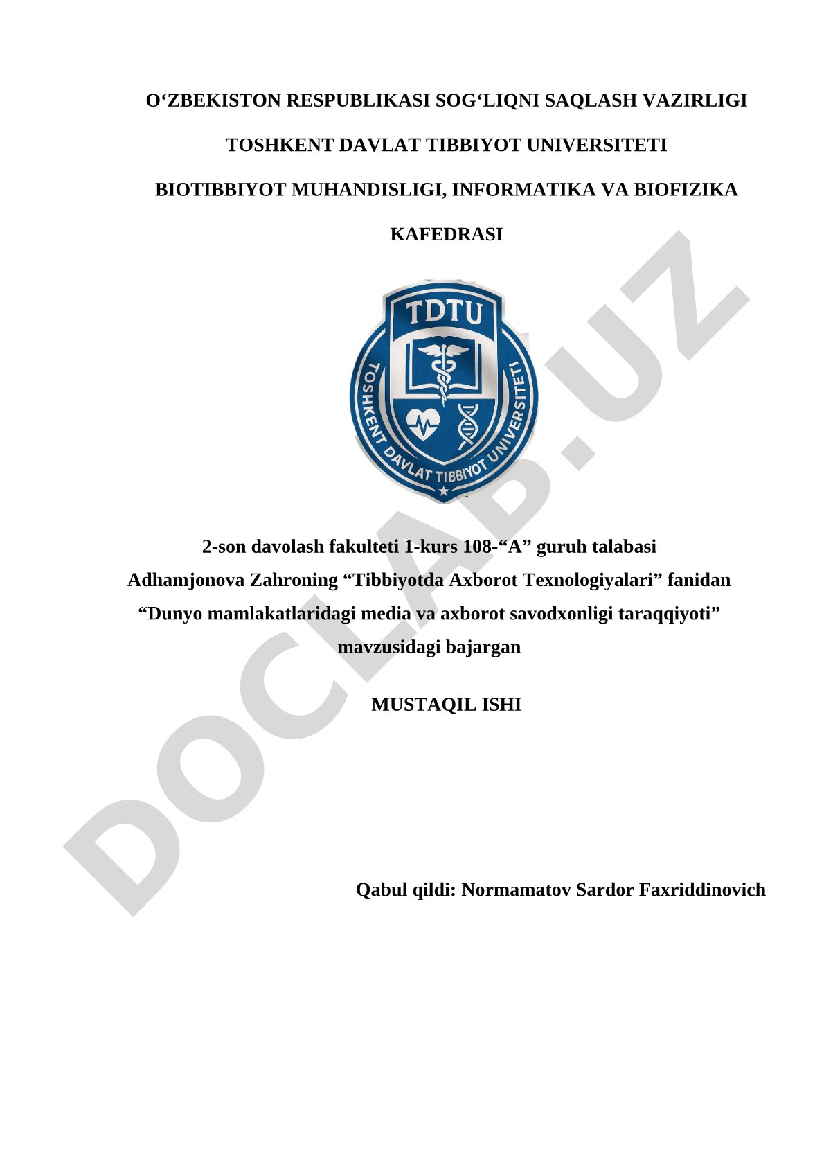 Dunyo mamlakatlaridagi media va axborot savodxonligi taraqqiyoti