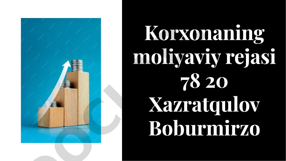 Korxonaning moliyaviy rejasi, daromadlar, xarajatlar, kreditlar va qarzlar tahlili