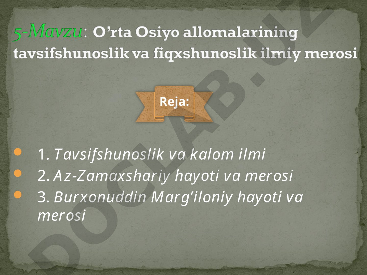 Tavsifshunoslik va kalom ilmi, Az-Zamaxshariy va Marg'iloniy merosi