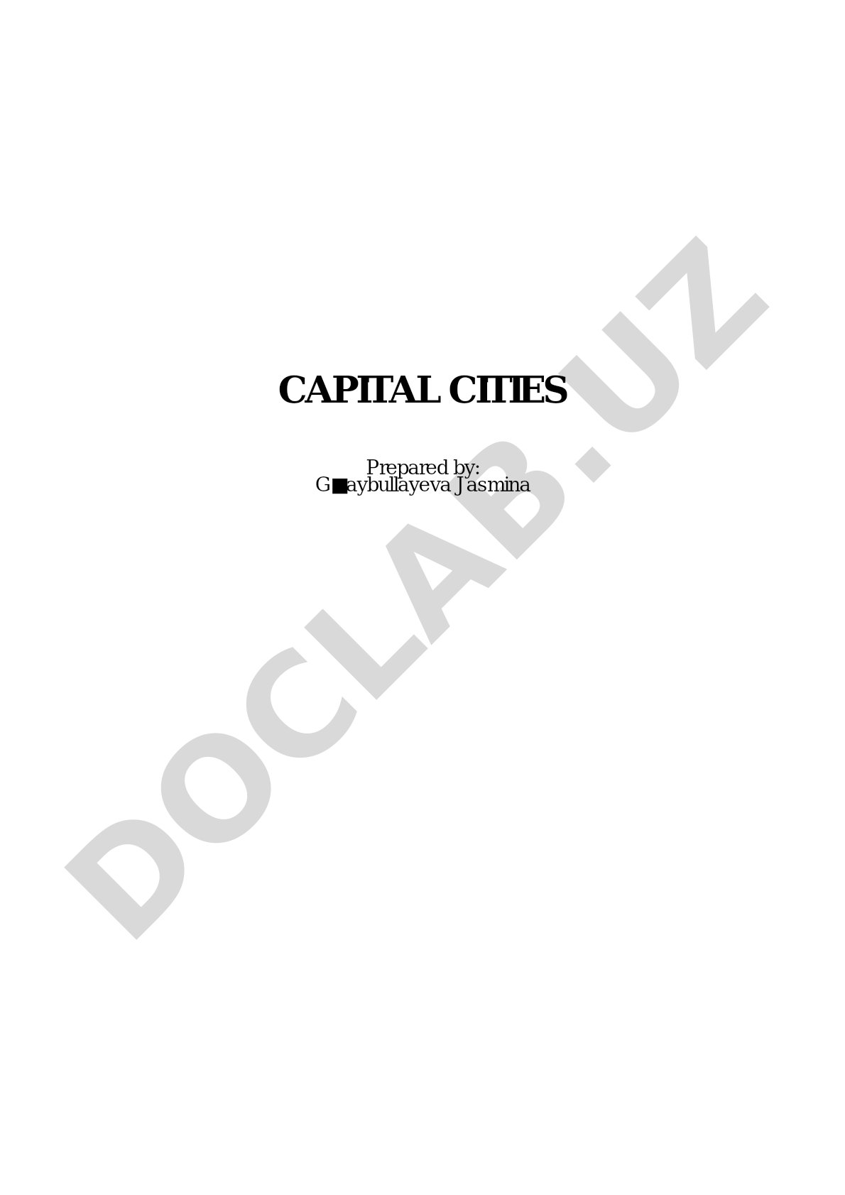 Capital Cities
