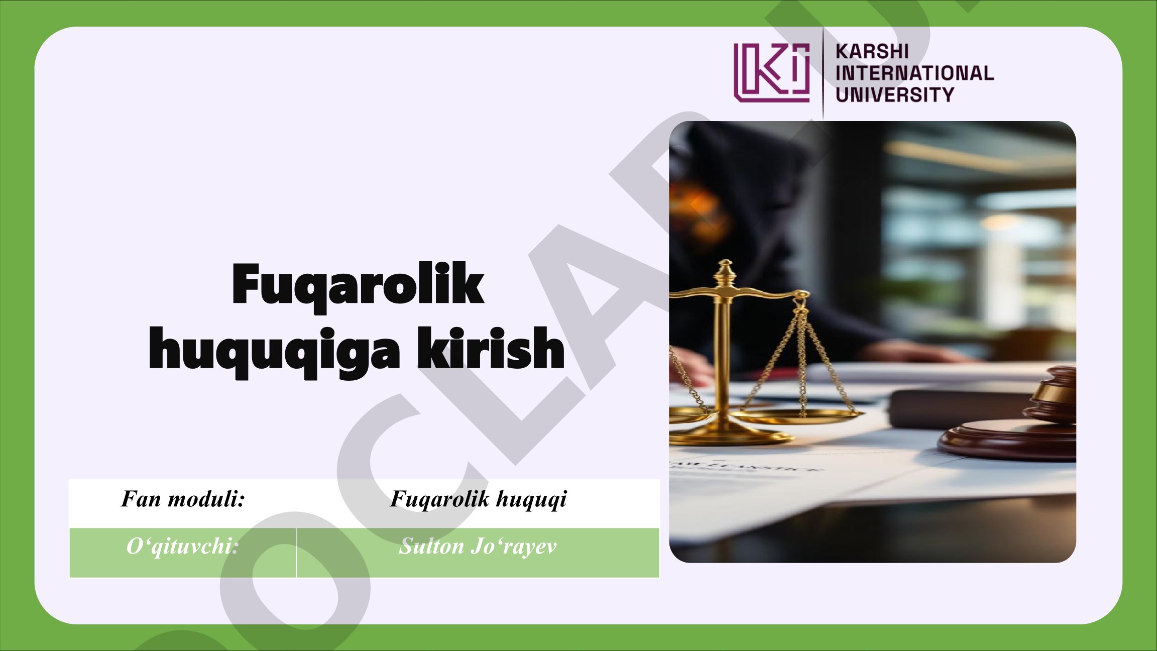 Fuqarolik huquqi