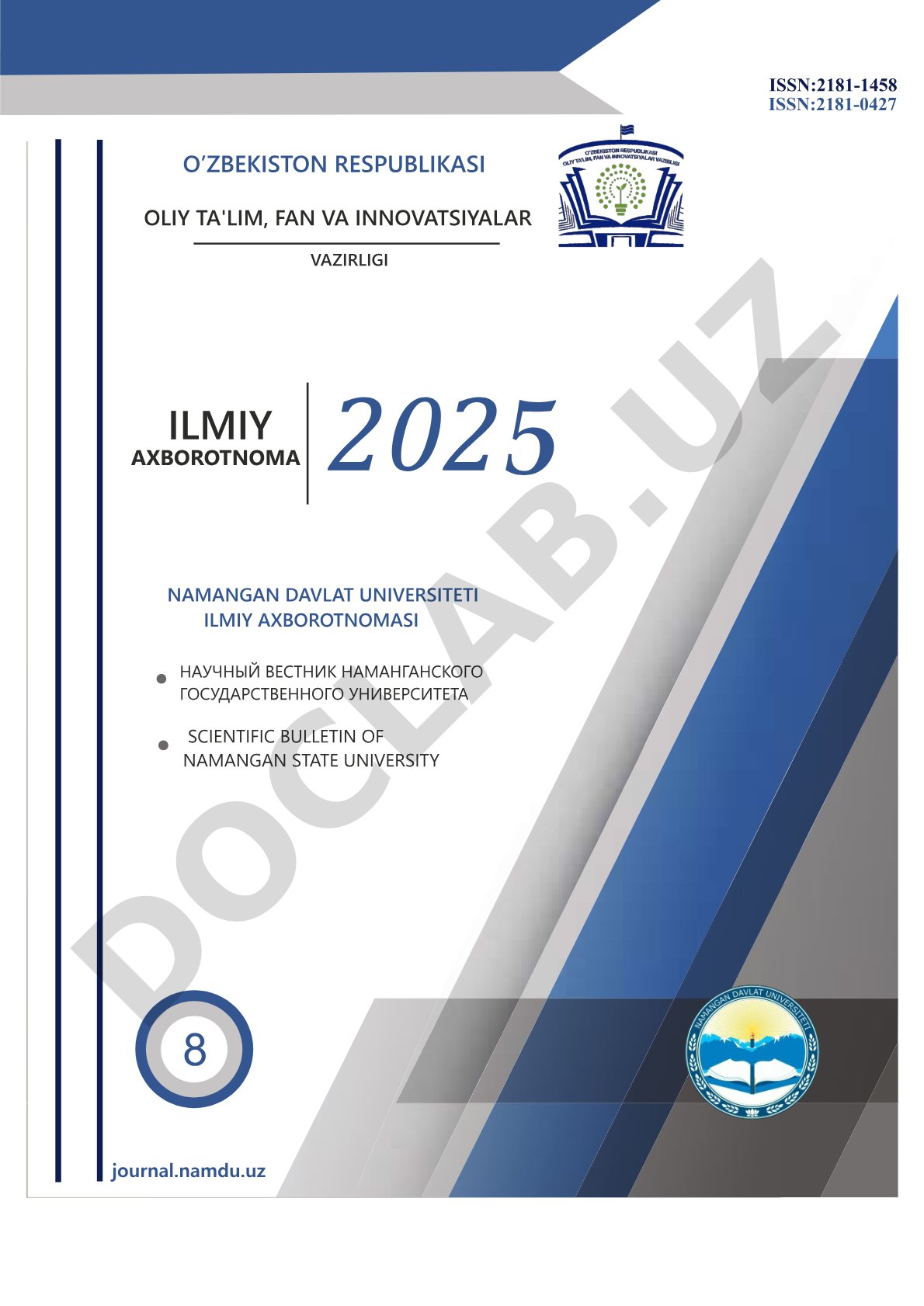 Namangan Davlat Universiteti Ilmiy Axborotnomasi