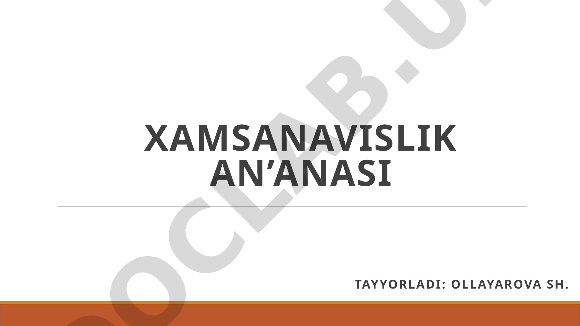 Xamsanavislik an’anasining yuzaga kelishi va Alisher Navoiy “Xamsa”sining yaratilishi