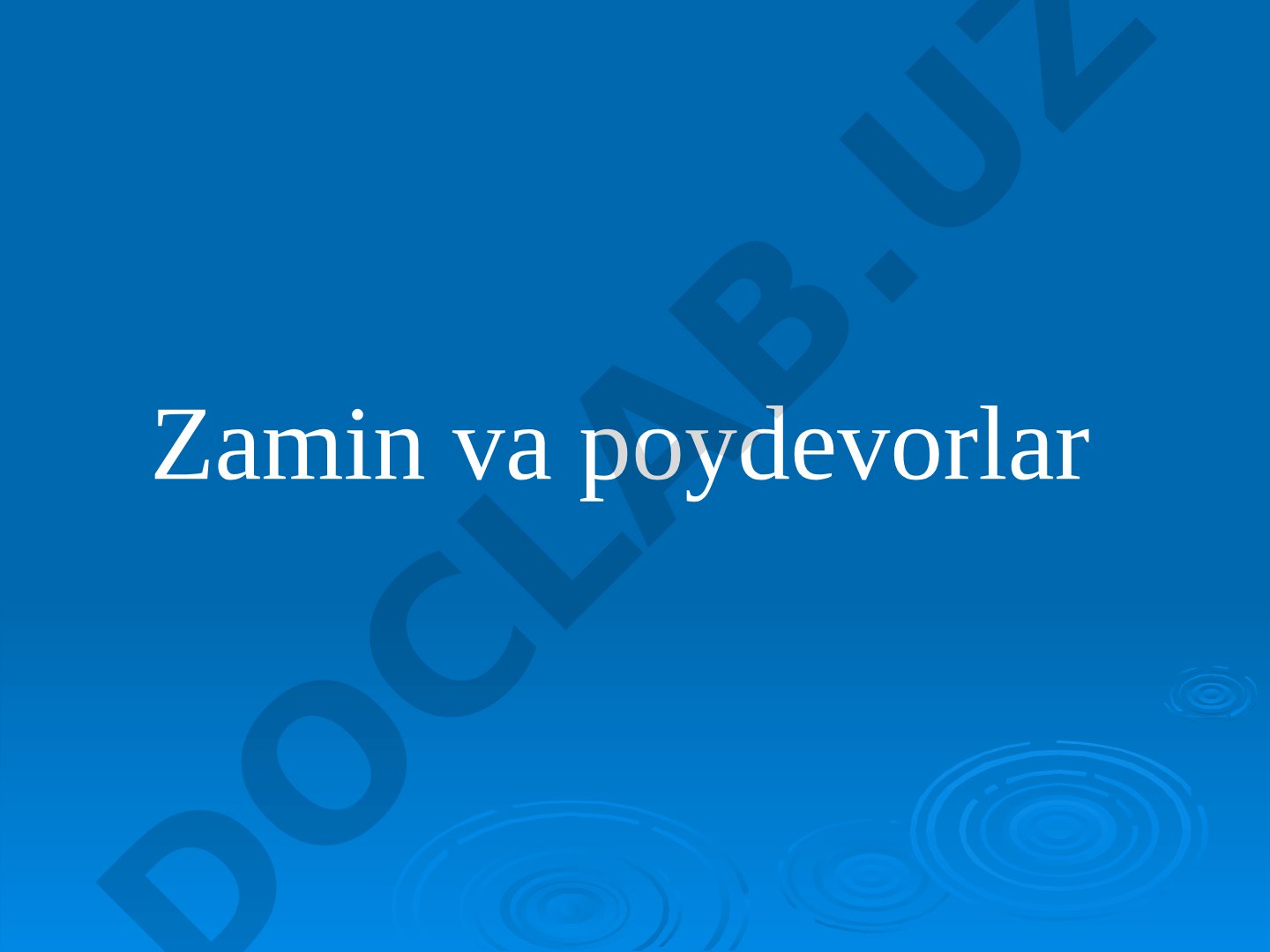 Zamin va poydevorlar loyihalash, grunt qarshiligi va poydevor turlari haqida