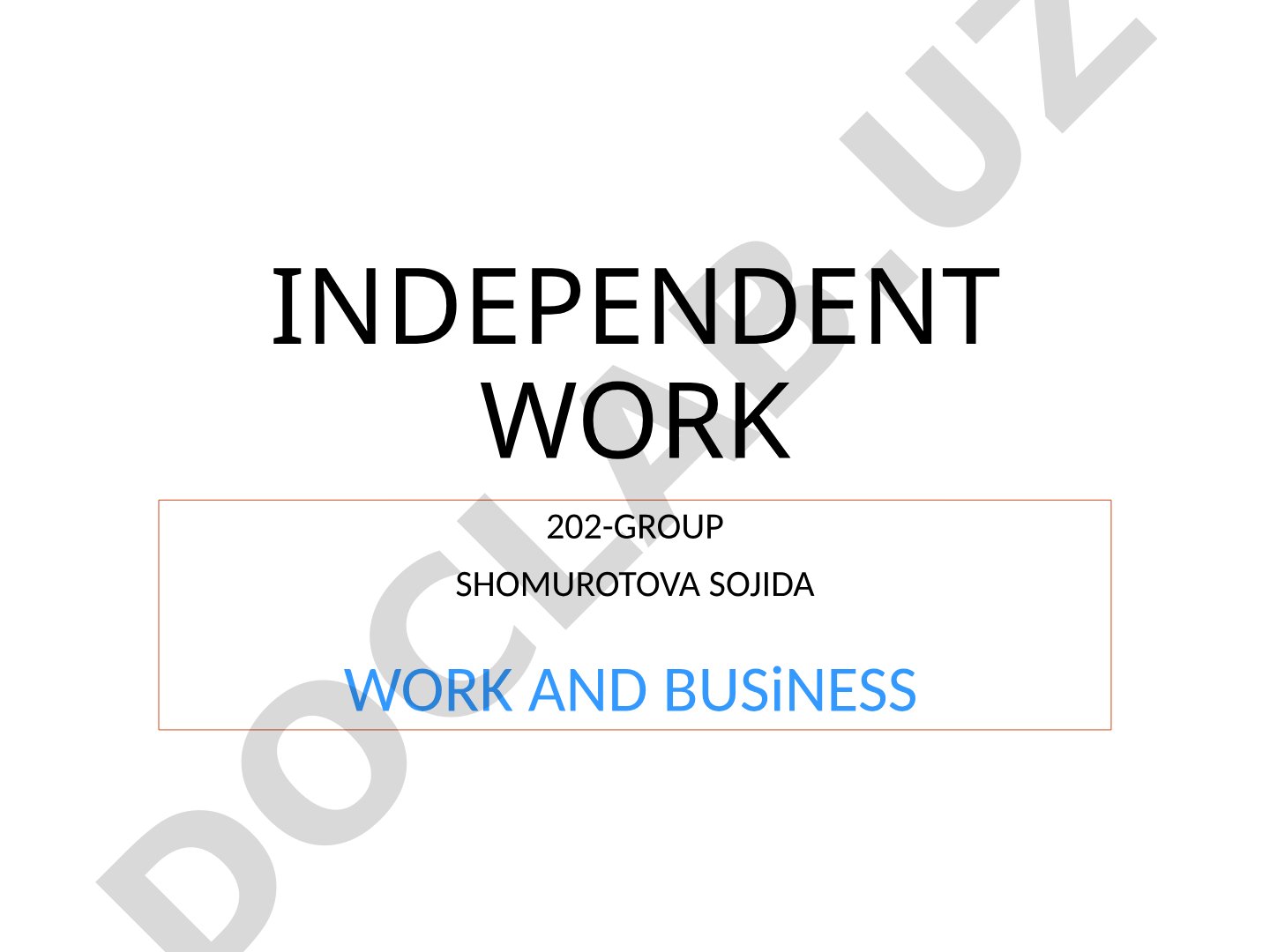 Presentation about work and business concepts