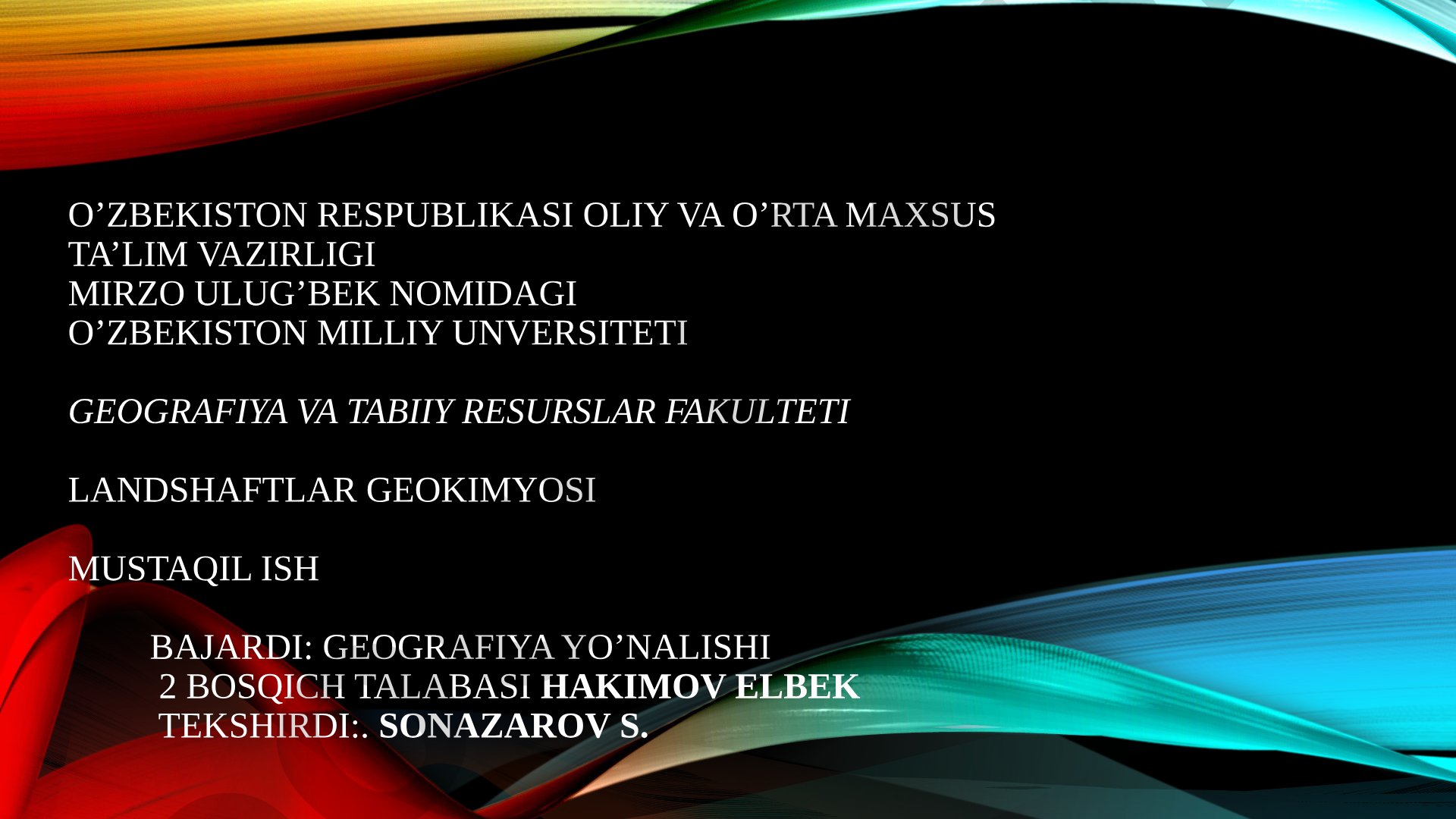 Landshaftlar geokimyosi